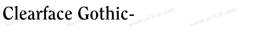 Clearface Gothic字体转换